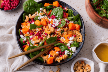 Pasta salade met pompoen