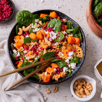 Pasta salade met pompoen