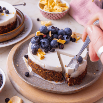 Glutenvrij ontbijttaartje met blauwe bessen