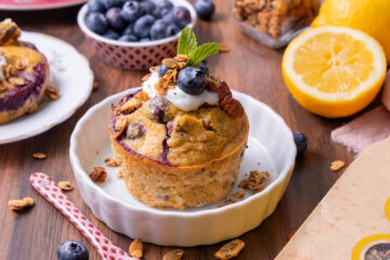 Glutenvrije citroen cakejes met granola