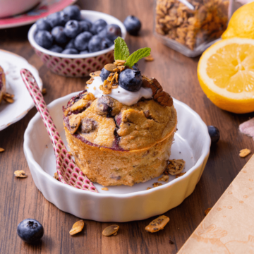 Glutenvrije citroen cakejes met granola