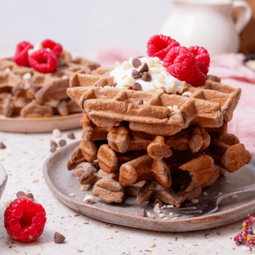 Glutenvrije eiwitrijke chocolade wafels